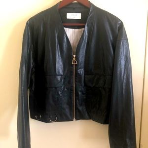Black leather jacket